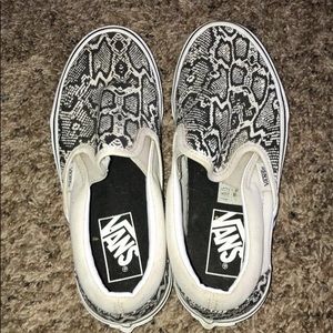 Snake print vans